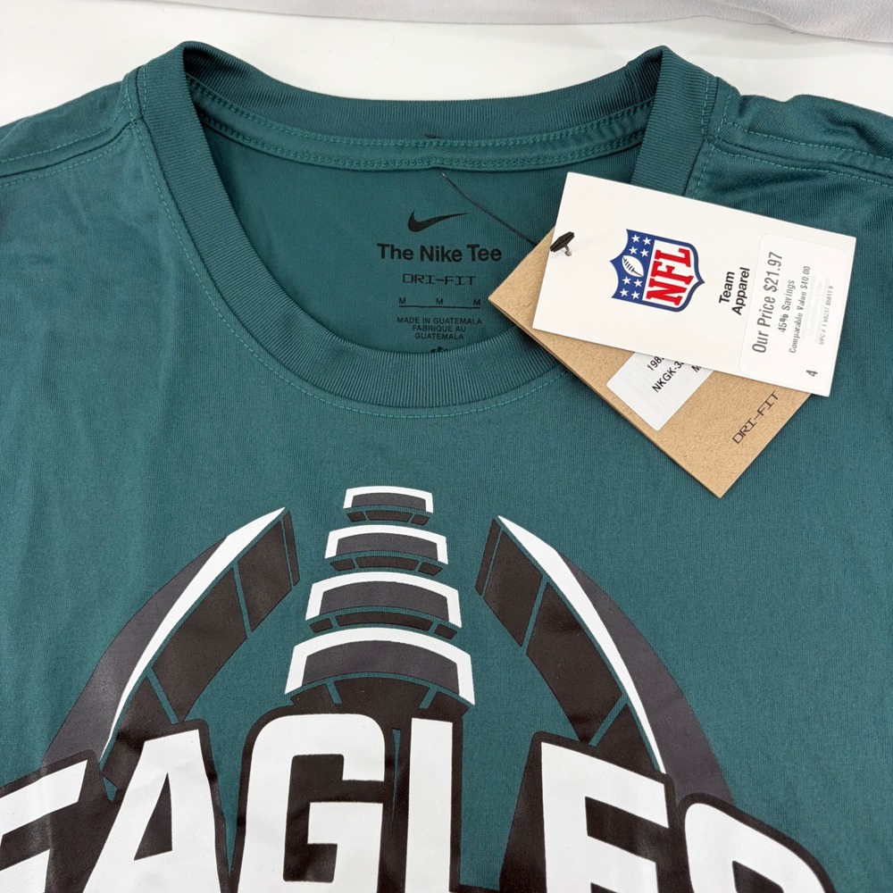 Nike Mens Philadelphia Eagles NFL Dri-FIT T-Shirt Green NKGK-3JD-86-NCF M